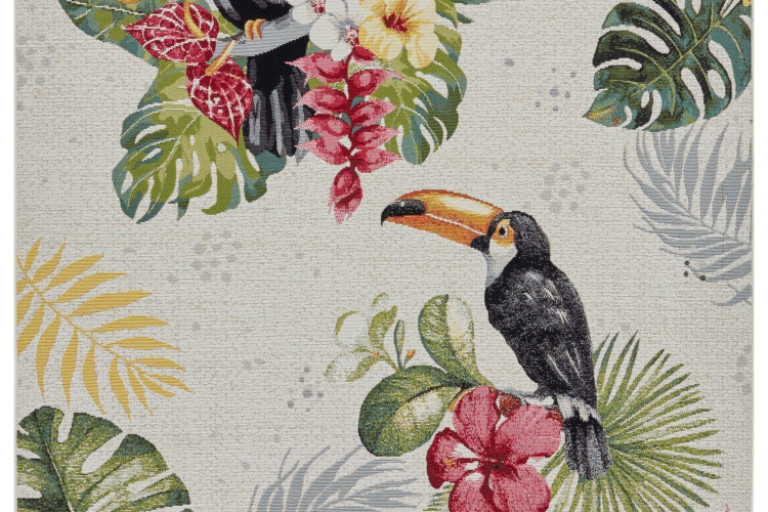 Kusový koberec Flair 105608 Tropical Dream Creme Multicolored – na ven i na doma