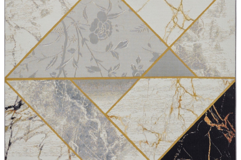 Kusový koberec Flair 105610 Noble Black Grey Gold – na ven i na doma
