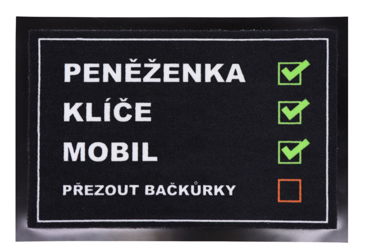Rohožka Checklist 40x60 cm - na ven i na doma