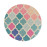 Ručně všívaný kusový koberec Illusion Rosella Pink/Blue kruh