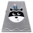 Dětský kusový koberec Petit Raccoon mukki grey