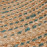 Kusový koberec Capri Jute Natural/Blue kruh