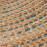 Kusový koberec Capri Jute Natural/Blue kruh