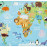 Dětský kusový koberec Torino kids 233 WORLD MAP