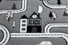 Dětský kusový koberec Petit Town streets grey