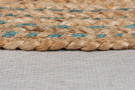 Kusový koberec Capri Jute Natural/Blue kruh