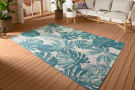 Kusový koberec Flair 105618 Tropical Leaves Turqouise – na ven i na doma