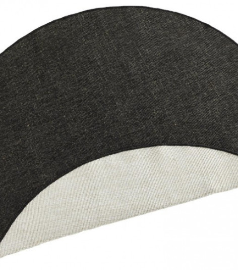 Kusový koberec Twin-Wendeteppiche 103096 schwarz creme kruh