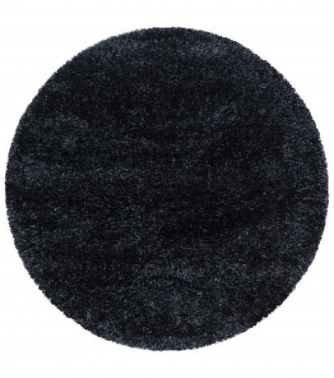 Kusový koberec Brilliant Shaggy 4200 Black kruh