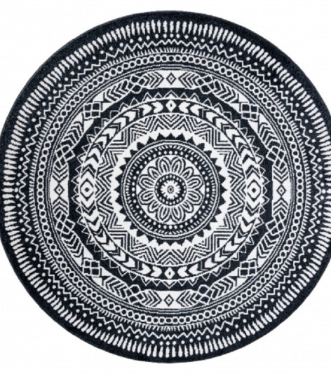 Kusový koberec Napkin black kruh
