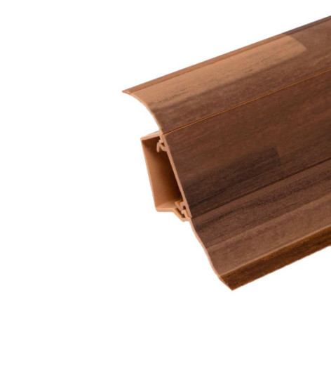 Obvodová soklová lišta plastová Döllken SLK 50 - W278 Afzelia tmavá (pro PVC a vinyl) -250cm