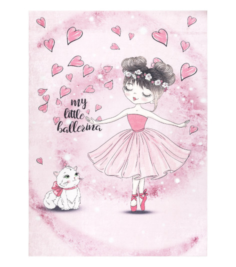 Dětský kusový koberec Bambino 2185 Ballerina pink