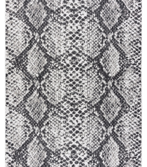 Kusový koberec Sion Sisal Snake`s skin 22162 ecru/black – na ven i na doma