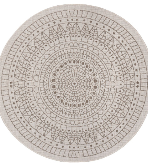 Kusový koberec Twin-Wendeteppiche 105475 Linen kruh – na ven i na doma
