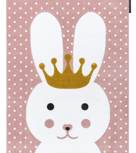 Dětský kusový koberec Petit Bunny pink