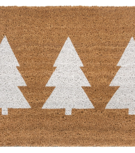 Vánoční kokosová rohožka 3 stromy bílá 105670